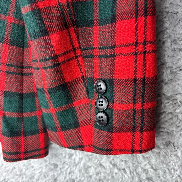 Vintage Pendleton Blazer Womens Small Virgin Wool Tartan Plaid Pockets Academia - Picture 4 of 6